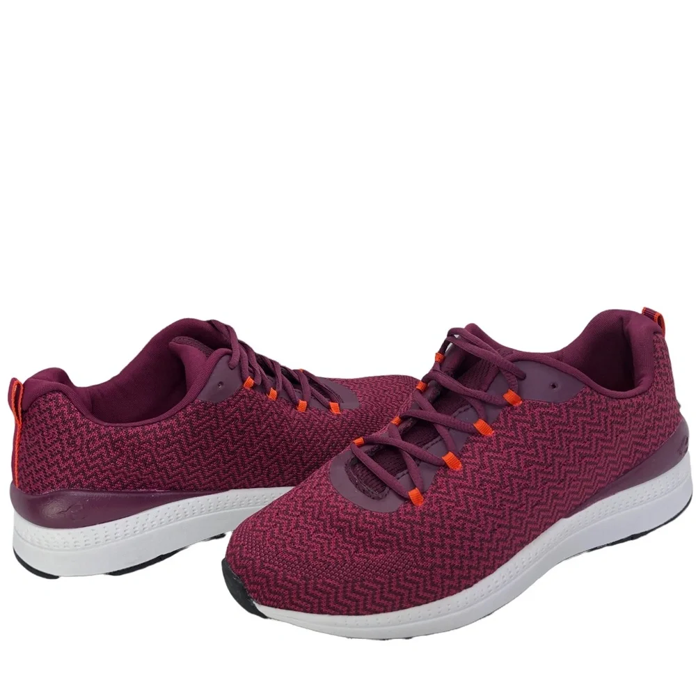 Women’s Sz 8.5W Evolve Easy-Spirit EVTR0T9 Burgundy Fly Knit Print Sneakers - Picture 6 of 16